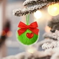 thumbnail image 2 of 12PCS 2.36''/60MM Christmas Tree Ornaments Balls, Green Fluffy Christmas Ornaments Christmas Tree Indoor Fireplace Decoration Christmas Tree Ornaments Pendant (Long Hair Version), 2 of 7