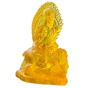 Kwan Yin Buddha Statue Home Decor Resin Crafts Boutique Dark Blue Tinsel Figurine