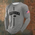 thumbnail image 2 of Men T Shirts Letter Print Long Sleeve Crew Neck Casual Funny Graphic Men's Shirts, 2 of 3