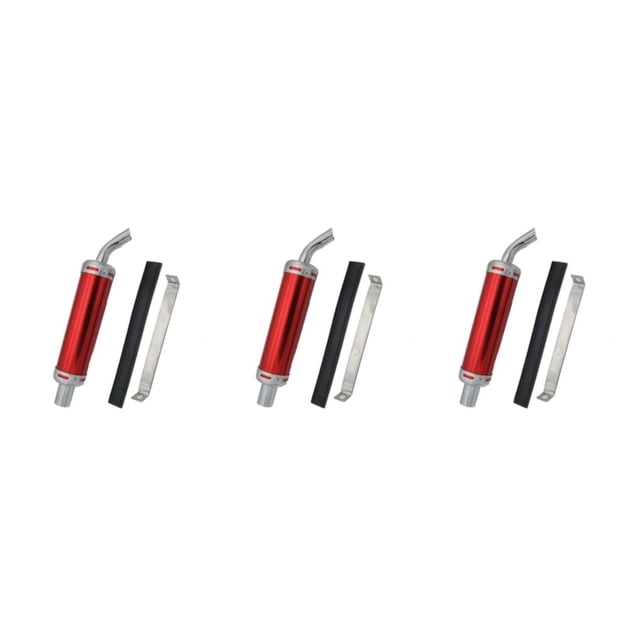 Silenciador de escape universal para motocicleta de 2 ciclos Riwesomey Eficiente y duradero Rojo Type1 NO1