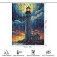 thumbnail image 2 of Sunset Lighthouse Shower Curtains - Bath Shower Curtain Set with 12 Hooks for Adults Kids Bathroom Decor Accessories, 2 of 7
