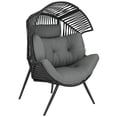 thumbnail image 1 of Outsunny Wicker Egg Chair, Indoor Outdoor Rattan Lounge Chair with Cushion, 1 of 10
