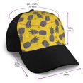 thumbnail image 2 of Naloa Summer Pineapple Adult adjustable Print Baseball Hat, Patchwork curved brim baseball capfor Men and Women, One Size, 2 of 5