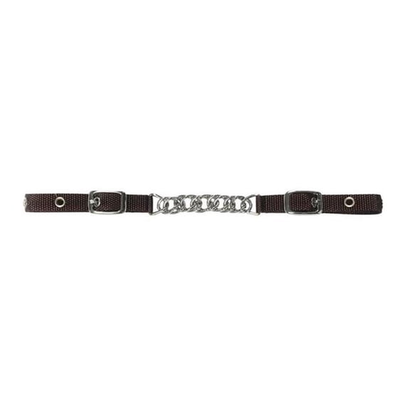 Jacks 928-BK Flat Chain Nylon Curb Strap, Black