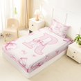 thumbnail image 4 of Manfei Teens Dreamy Romantic Bowknot Letter R Monogrammed Twin Sheet Sets 3pcs,Shabby Chic Bowtie Initial Bedding for Girls Kids,Super Cozy Room Decor, 4 of 5