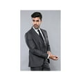 thumbnail image 2 of Men 3pc European Vested Suit WESSI  J.VALINTIN Extra Slim Fit JV15 Charcoal Gray, 2 of 9