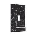 thumbnail image 6 of Zufioo Star Gazing Cat Illustration Print Switch Wall Plate, Dustproof and Heat-resistant Decorative Wall Switch Cover, Suitable for Residential and Commercial Areas-Mid-size, 6 of 8