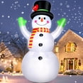 thumbnail image 1 of Muñeco de nieve inflable navideño de 3 m con luces LED para decoración exterior, 1 of 6