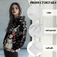 thumbnail image 6 of SCRAWLGOD Music Snowman Hoodie Womens Oversized Pullover Sweaters for Women Crewneck Tops Soft Hoodies Sweatshirts for Women Long-Sleeve Streetwear Hoodie Women for Christmas Size M, 6 of 7
