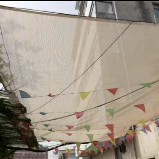 LSLJS Voiles d'Ombrage Auvent Extérieur pour Terrasse Toile d'Ombrage Ensoleillée, Pergola et Pare-Soleil de Cour Arrière avec Protection, Matériau contre la Chaleur, Oeillets Renforcés