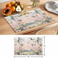 thumbnail image 6 of Vintage Pastoral Placemats Set of 8 Farmhouse Botanical Tree Birds Place Mats Indoor Wipeable Table Mats Washable Cloth Dining Table Placemats for Kitchen Holiday Party Home Decor 13x19 Inch, 6 of 9