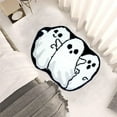 thumbnail image 4 of TIELUTT Halloween Bath Rugs Bathroom Rug Floor Mat for Bathroom Kitchen Rug Soft Teal Knit Blanket Body Throw Blanket Blankets and Throws Fall Throws and Blankets for Sofa Rug under Bed, 4 of 8