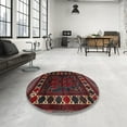 thumbnail image 4 of Ahgly Company Machine Washable Indoor Rectangle Traditional Red Wine or Wine Red Area Rugs, 7' x 9', 4 of 7