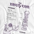 thumbnail image 3 of SpongeBob SquarePants Krusty Krab Menu Kids T Shirt for Youth Boys and Girls, White, Large, 3 of 4