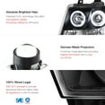 thumbnail image 2 of [For 2007-2014 Chevy Avalanche Tahoe Suburban 1500 2500] CCFL Halo Ring Black Projector Headlight Headlamp Assembly, Driver & Passenger Side, 2 of 8