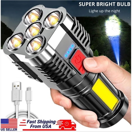 Super Bright 999000000 LM LED Torch Tactical Flashlight Lantern Rechargeable US