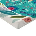 thumbnail image 2 of Ambesonne Cat Fitted Sheet 2 Pcs Set, Kitty with Flower and Bird, Full, Multicolor Seafoam, 2 of 3