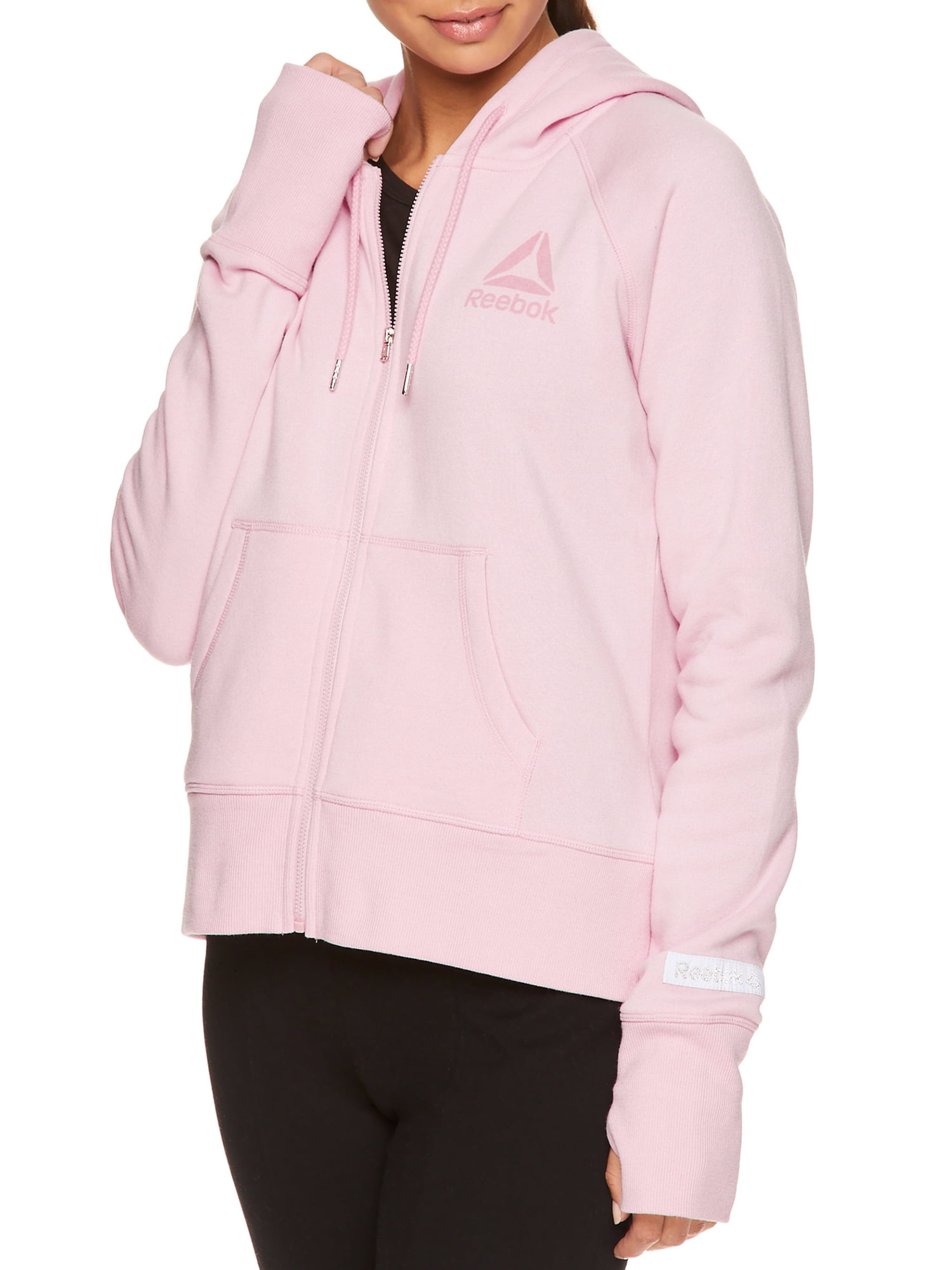 Reebok Womens Cozy Fleece Zip Up Hoodie Walmart