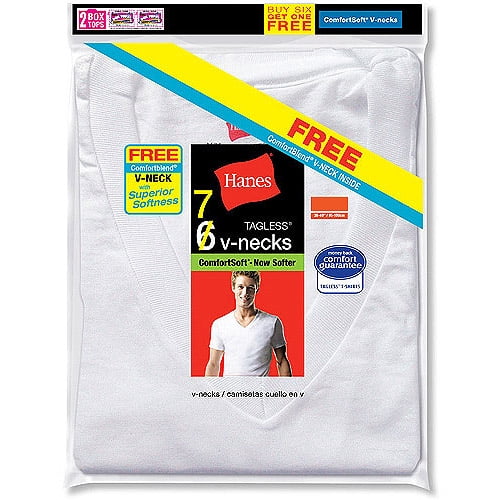 7234 White V Neck T-Shirt