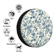 thumbnail image 4 of Sikiie Vintage Blue Floral PVC Leather Spare Tire Wheel Cover Spare Tire Cover, for Car Truck SUV Camper Trailer Universal Fit(14-17in)-14 inch, 4 of 6