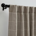 thumbnail image 2 of Elrene Home Fashions Sawyer Windowpane Plaid Blackout Window Curtain, Taupe, 52" x 95", 2 of 7