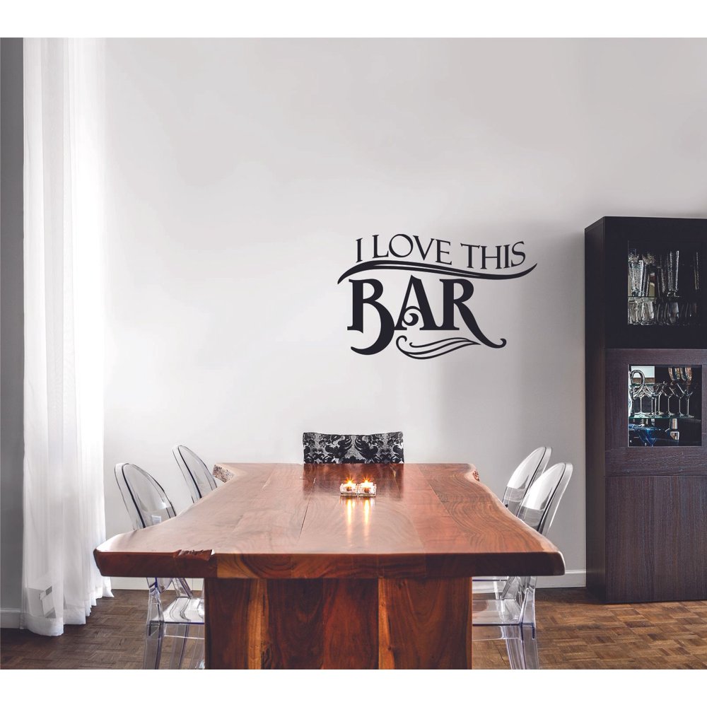 Custom Wall Decal I Love This Bar Nightlife Drinks Wall Sticker 8
