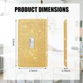 thumbnail image 2 of Tutuviw Rhinestone Light Switch Cover Colored Bling Light Switch Cover Colorful Shiny Sparkle Bling Gold Crystal Wall Plate Cover Single Gang Toggle Wall Outlet Cover, 2 of 7