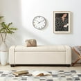 thumbnail image 3 of Weture Storage Ottoman Bench with Tufted, Safety Hinge & Upholstered Storage, 330 lb Limit, Beige, 3 of 8