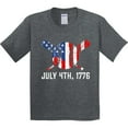 thumbnail image 3 of Inktastic July 4th, 1776 Distressed Baseball and Bat Flag Design Youth T-Shirt, 3 of 5