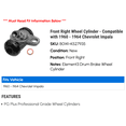 thumbnail image 2 of Front Right Wheel Cylinder - Compatible with 1960 - 1964 Chevy Impala 1961 1962 1963, 2 of 2