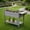 Gray, variant on Topcobee 34.25" H Wooden Garden Box with 8 Pockets and Lockable Wheels, Foldable Side Clapboard, Elevated and Self-Draining Design, Garden Boxes Outdoor Raised, Planters for Outdoor Plants, Brown