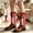 Red, variant on Xhegex Cowboy Boot Bow Tassel Accessories - Elegant Decor for Cowgirls at Weddings, Music Festivals & Casual Outfits