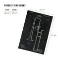thumbnail image 4 of Lantern Press 1000 Piece Jigsaw Puzzle, Blackboard Patent, Slide Trombone, 4 of 5