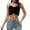 Black, variant on Aayomet Tops For Women Women's Deep V Neck Halter Tie Back Sleeveless Backless Cami Crop Top,Black XL