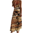 thumbnail image 2 of SMihono Robe Maxi Bohème d'Été pour Femmes Grande Taille Mode Femme Bretelles Taille Mi-Haute Col en V Sans Manches Rayée Imprimée Robe Longue de Plage, 2 of 5