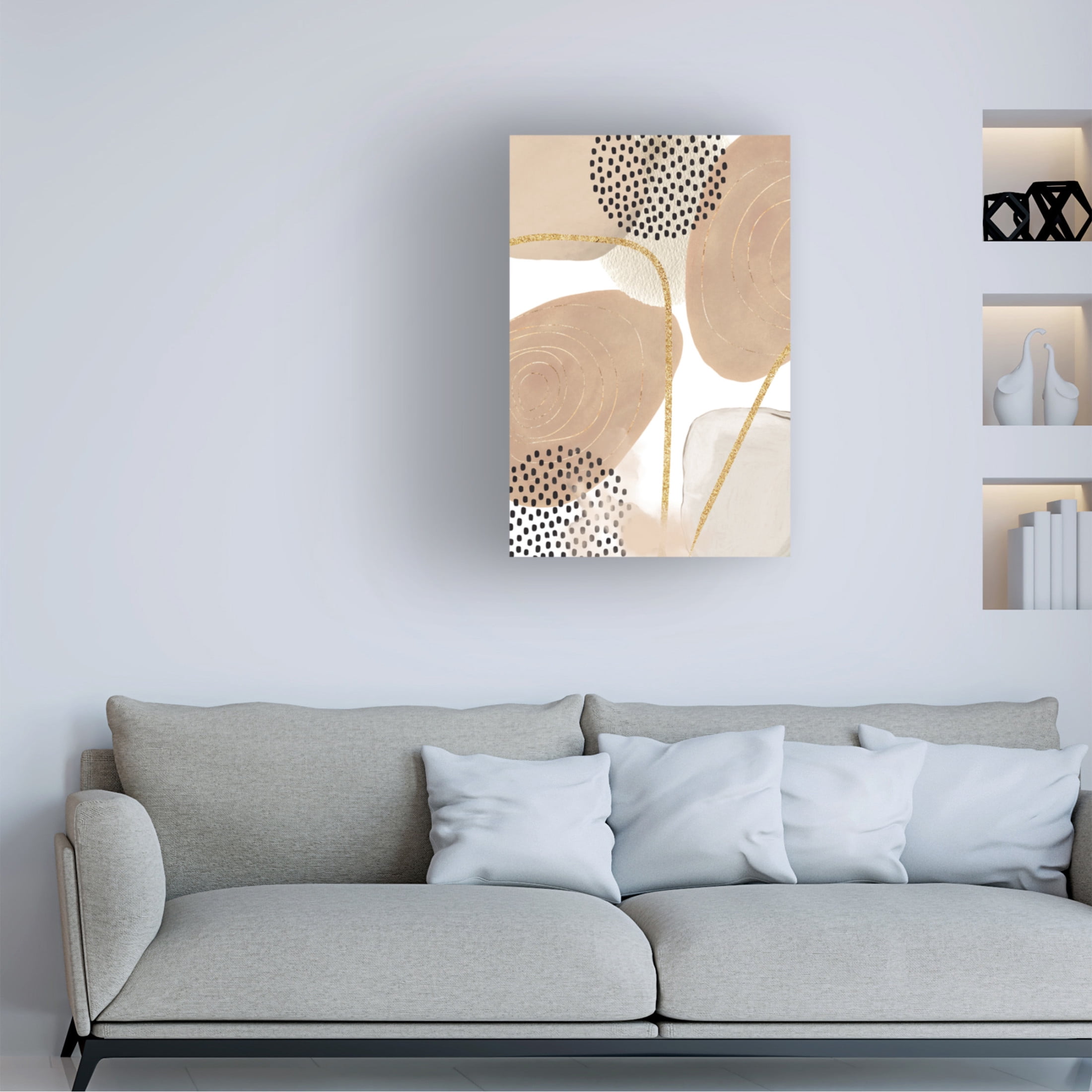 Trademark Fine Art Sally Ann Moss Jealous Beige 4 Canvas Wall Art