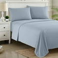 thumbnail image 3 of Sweet Home Collection 1800 Series Bed Sheets - Extra Soft Microfiber Deep Pocket Sheet Set - Misty Blue, Full, 3 of 6