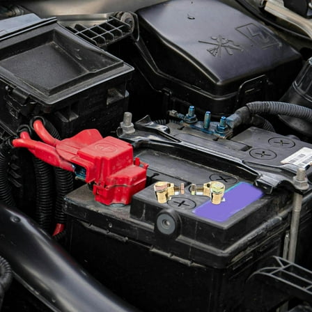 ADDHAT 2Pcs Golden Brass Battery Terminal Clamps for Truck Rv Marine Boat Car Automotive Use