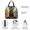 thumbnail image 5 of Lsque Riverside Meditating Cat Pattern Lunch Bag Women/Men Insulated Lunch Box,Small Leakproof Cooler Food Lunch Containers Reusable High Capacity Lunch Tote Bags, 5 of 6