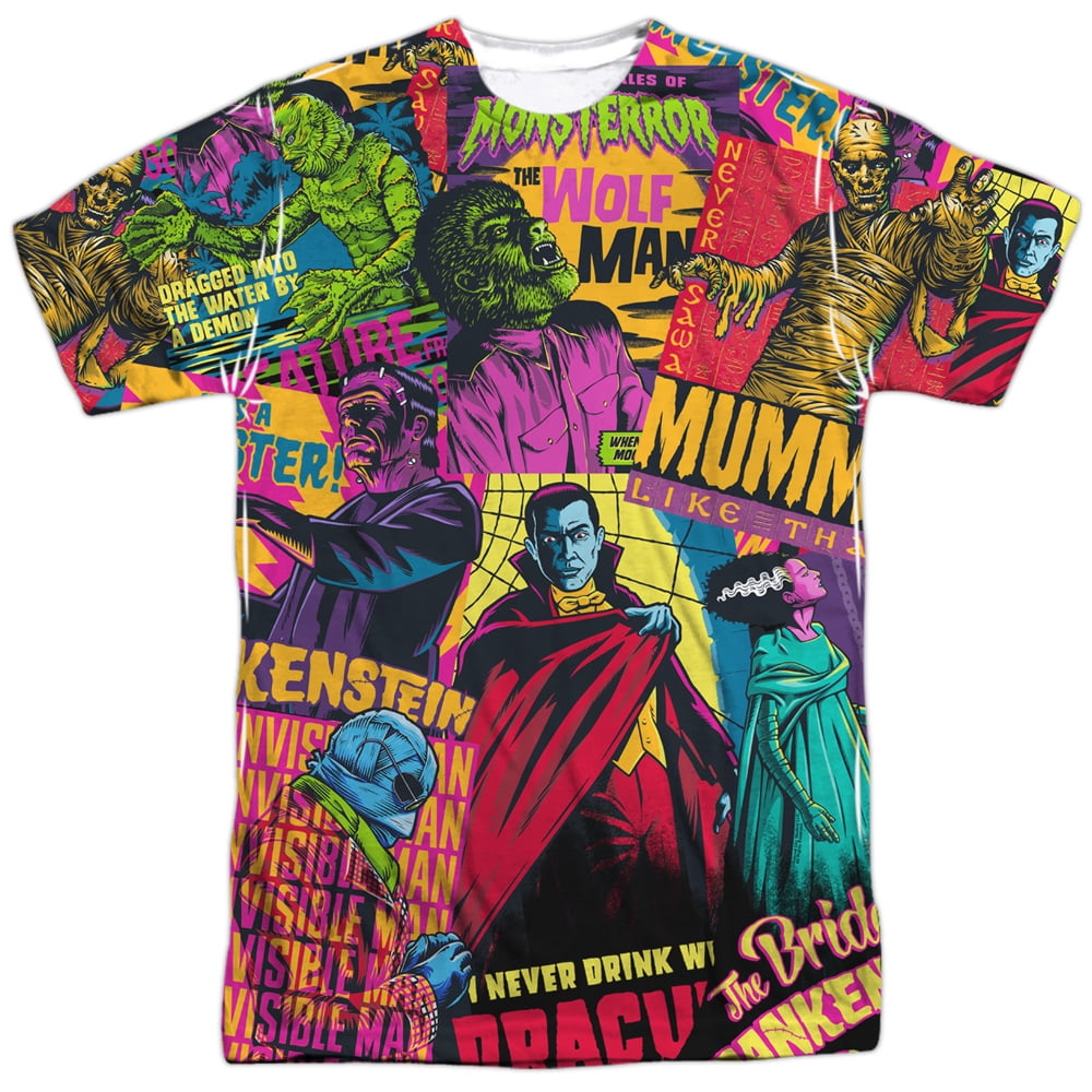 Universal Monsters Poster Mash Short Sleeve Shirt Small