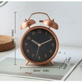thumbnail image 5 of Bedside Alarm Clock Simple Metal Bell Clock Classic Shuang Ling Super Loud Student Alarm Clock Mechanical Desk Clock Mute Big Numbers, 5 of 14