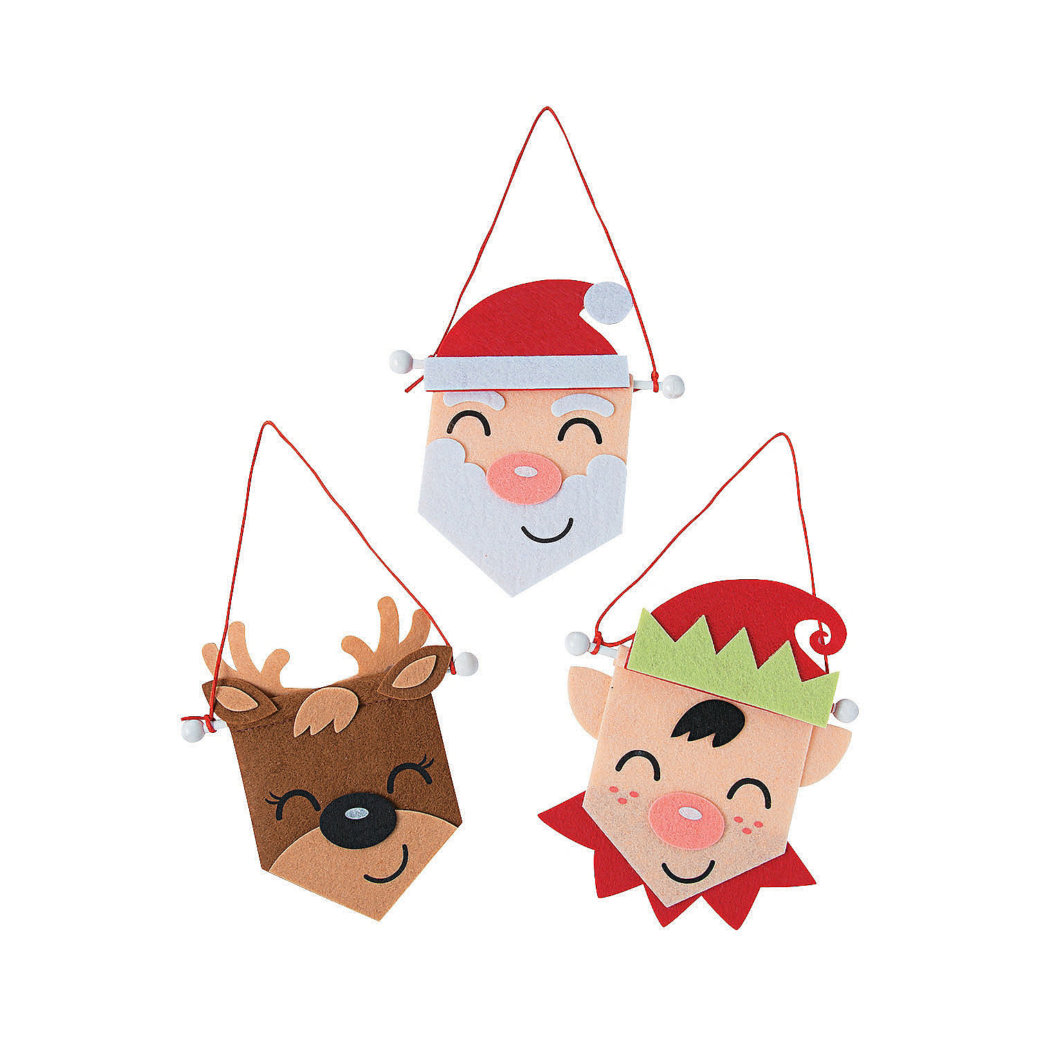 Mini Felt Christmas Banner Craft Kit- Craft Kits - 12 Pieces - Walmart