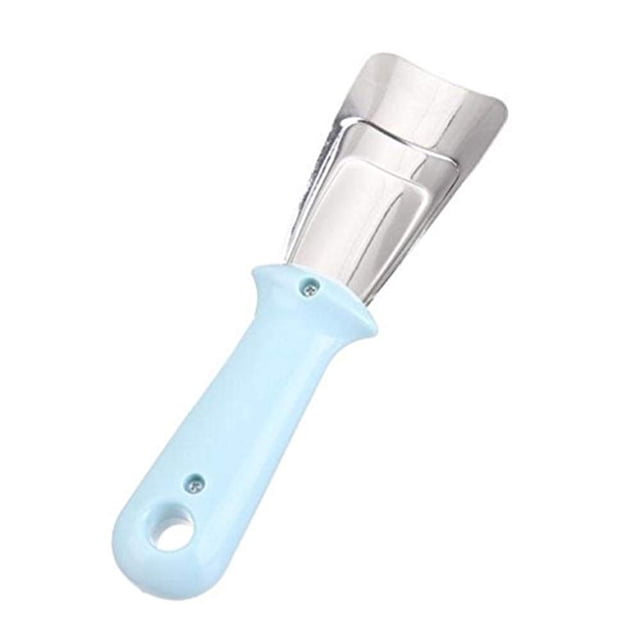 Advancent Raspador de hielo para refrigerador, congelador Universal de acero inoxidable, descongelador multifunción, utensilio plano para Suministros de limpieza para el hogar azul