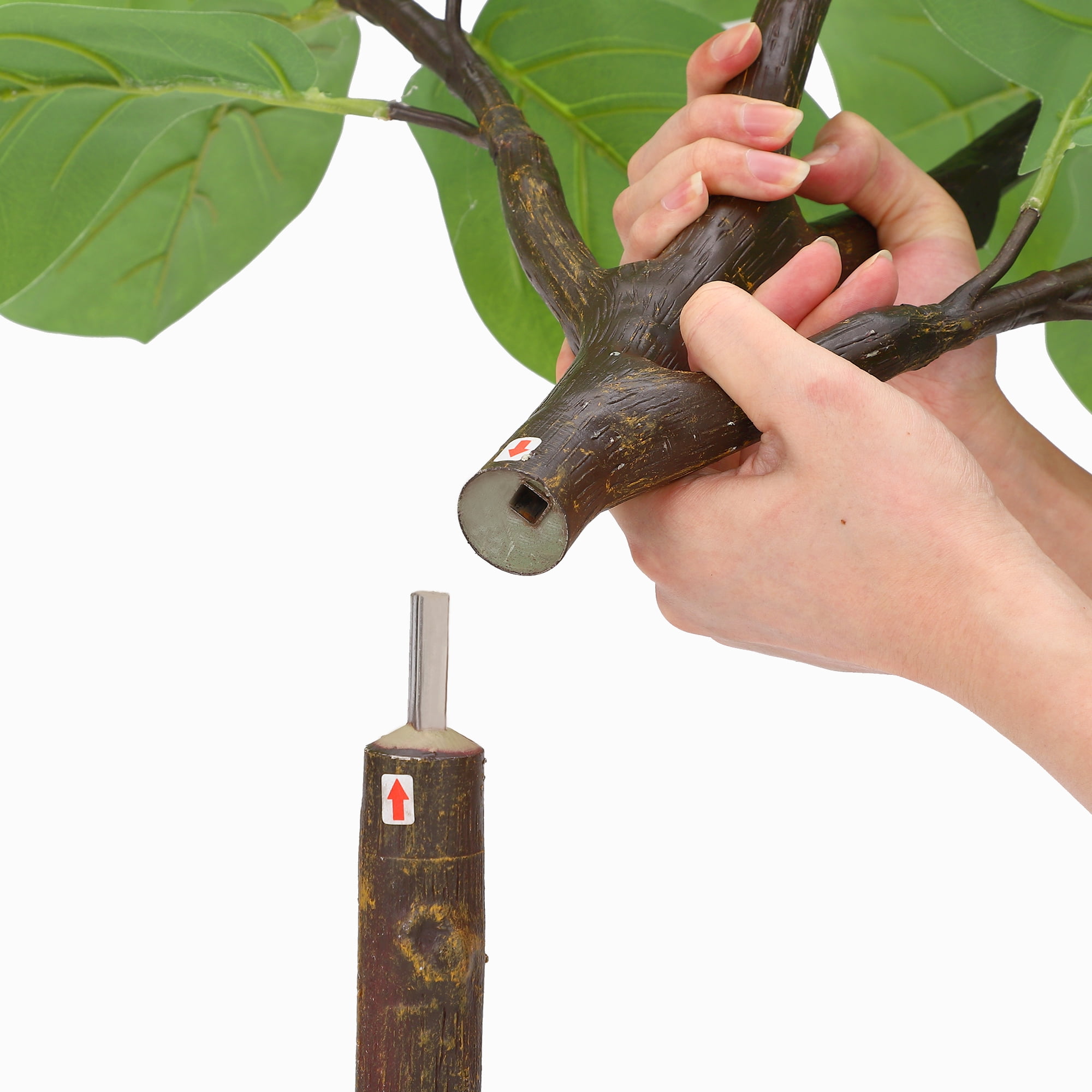 Artificial Fiddle Leaf Fig Tree,6ft Potted Ficus Lyrata Faux Plant with Dried Moss,Modern Artificial Tree with 86 Fiddle Leaves for Indoor House Home Office Housewarming Porch