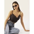 thumbnail image 4 of DressBerry Women's Printed Velvet Sleeveless Cropped Top High Waist Cowl Neck Casual Summer Wear Western Style Body Fit Short Top, 4 of 8
