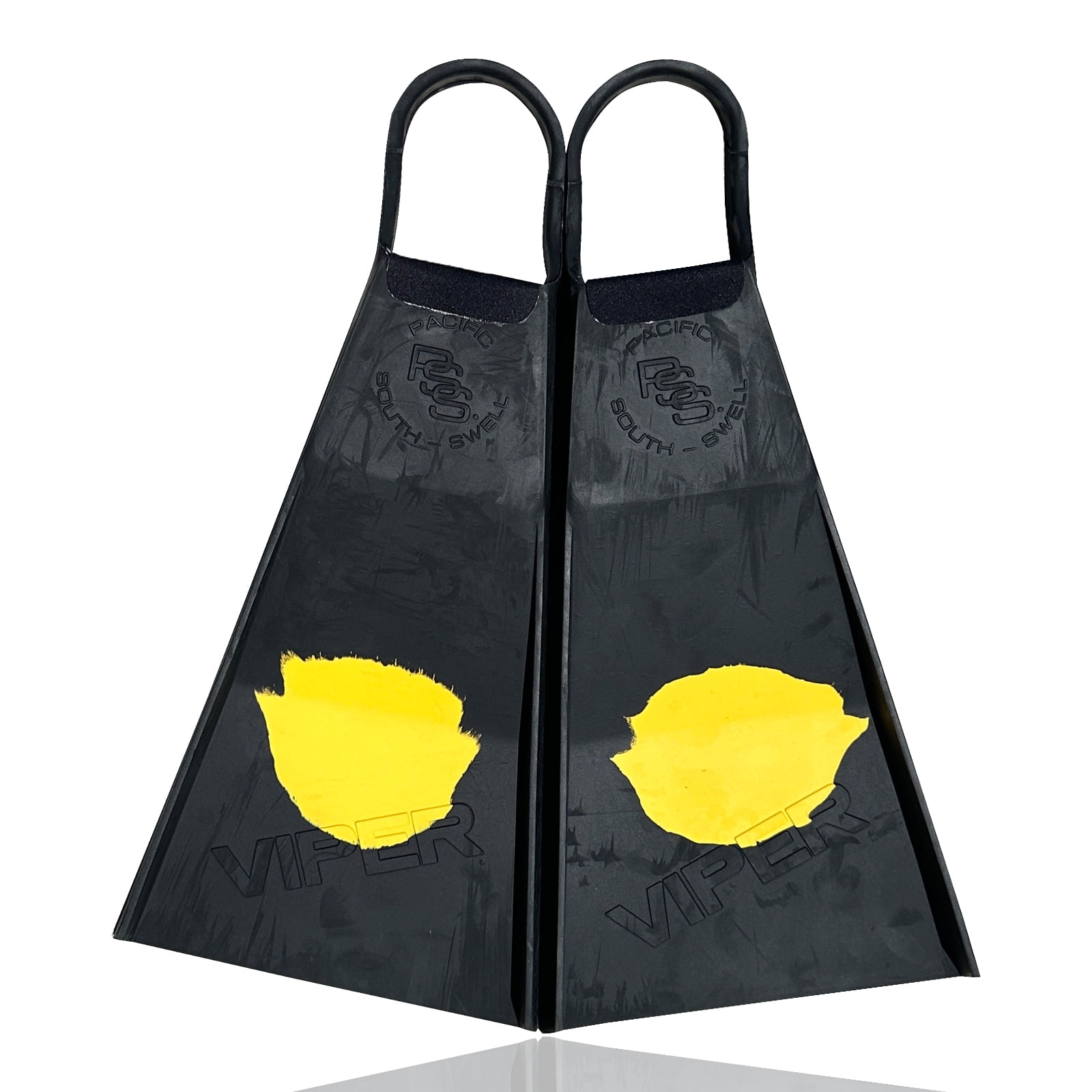 Viper V7 Yellow Dot Surfing Fins w/Pads!XS