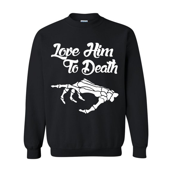 MmF - Women Sweatshirts and Hoodies - Halloween Love Him To Death Matching Halloween Couple