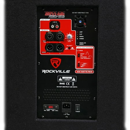 Rockville DJ Package w/ (2) 15" Titan Speakers+Dual Mount+15" Powered Subwoofer