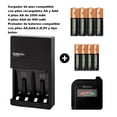 thumbnail image 1 of Cargador Duracell + 4 AA 2500 mAh + 4 AAA 900 mAh + Probador de pilas, 1 of 7