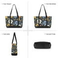 thumbnail image 6 of FORMRS Canvas Laptop Tote Bag for Women with 15.6" Computer Compartments Shoulder Handbag, Navy Floral Pattern, 6 of 7